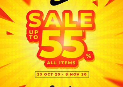 NIke ลดทุกชิ้น! สูงสุด 55% ที่ SportsMall จนถึง 8 พ.ย. 63 เท่านั้น