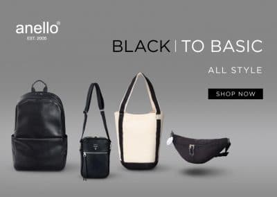 ANELLO BLACK to basic  กระเป๋าสีดำสุดคลาสสิก