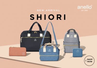 Shiori กระเป๋า Anello สไตล์มินิมอล