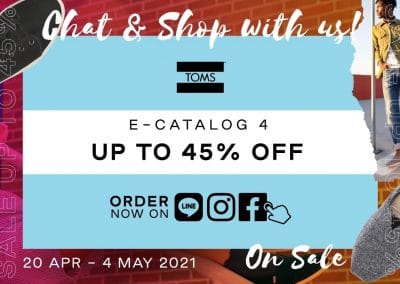 TOMS โปรโมชั่นรองเท้าแฟชั่น ลดสูงถึง 45%